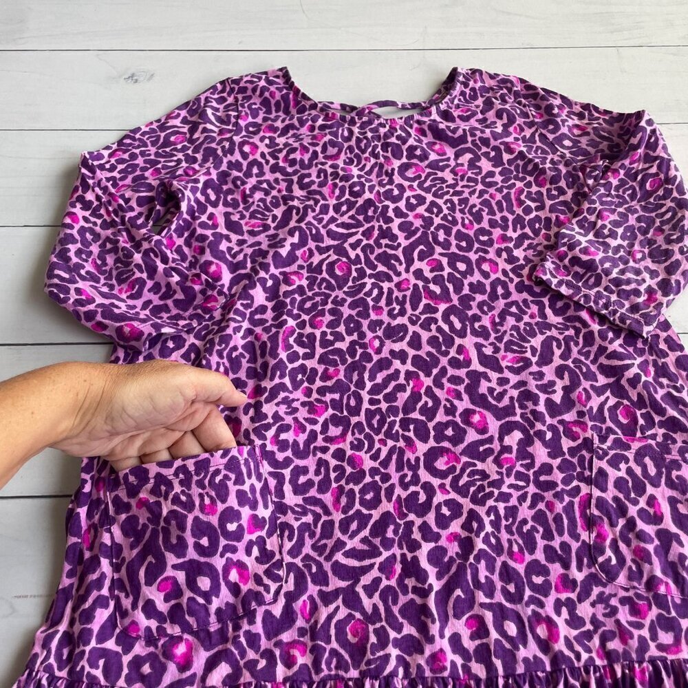 Lilly Pulitzer Purple Berry Leopard Animal Print Jena‎ Dress - Size XL (12/14) - Picture 4 of 8